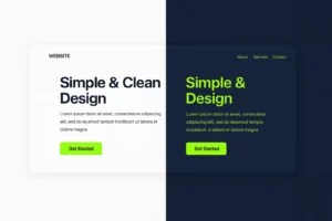 dark mode website design