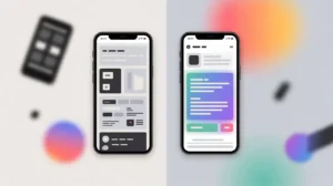 Before and after comparison of a mobile-first website redesign.