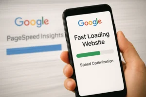 Fast-loading mobile website showing improved SEO performance.